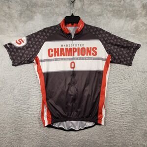 VOmax Cycling Jersey Mens XL Black Red OSU Pelotonia Team Buckeye Full Zip